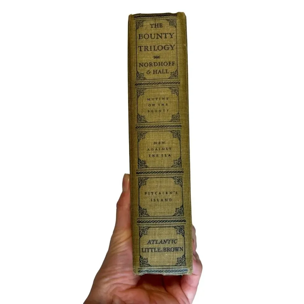 Vintage 1951 The Bounty Trilogy Book 3 Books in 1 by Nordhoff and Hall, EUC